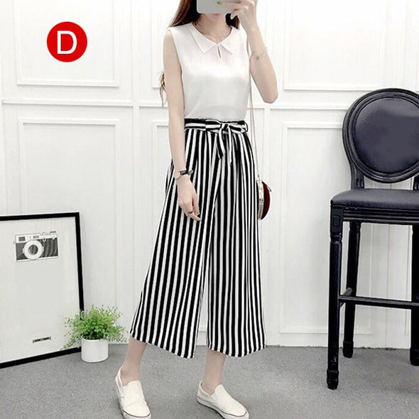 New Womens Wide Leg High Waist Casual Summer Thin Pants Loose Culottes Trousers VN 68