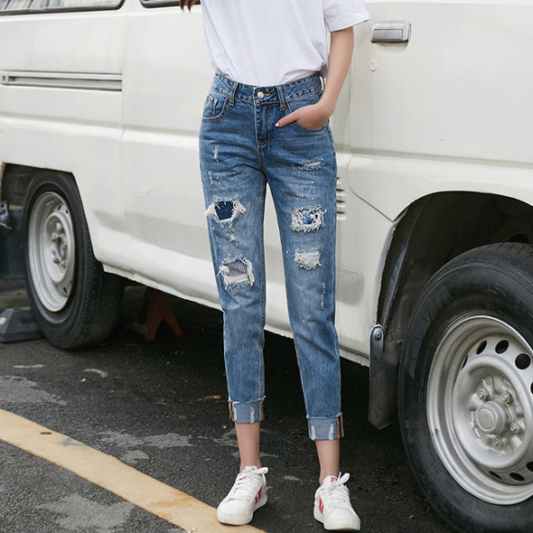 Cheap wholesale 2019 new Spring Summer Autumn Hot selling women's fashion casual  Denim Pants BW72