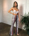 2019 New Boho Summer Women's Stretch Bell Bottom Trousers Ladies Slim Printed Flared Pants High Waist Fashion Women Long Pants