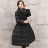 2019 NEW Womens Coat Winter Down Jackets Women Black Long Coat Silm Warm Parkas Outerwear Women's Clothing X979