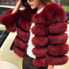 Women Faux Fur Coat Autumn Winter 2019 Fashion Casual Warm Coat Plus Size Faux Fox Fur Overcoat Jacket Female Long Sleeves