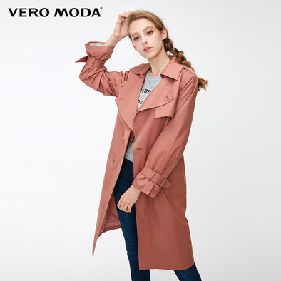 Vero Moda Women's Straight Fit Two-tiered Lapel Minimalist Trench Coat | 318321536