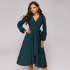 Women Vintage A Line Evening Party Dress Sexy V Neck Long Sleeve   Elegant Dress Women 2019 Autumn Casual Women Dress Vestido