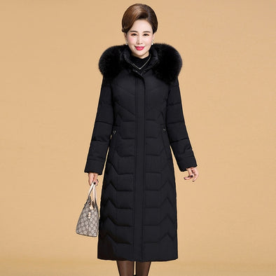 2019 Warm Winter Jacket Women Plus Size 5XL 6XL Womens Long Parkas Hooded Fur Collar Slim Women's Down Cotton Jacket Winter Coat