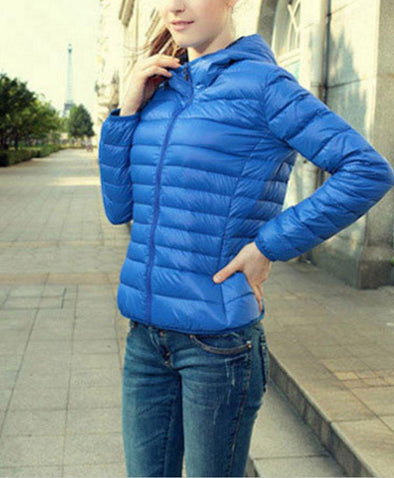 2019 new women's coat cotton long-sleeved hooded thin cotton jacket fashion cotton jacket short coat  292018