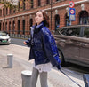 5 Colors Winter Glossy Down Cotton Parka Women's Waterproof Coat Embroidery Loose Winter Warm Thick Blue Puffer Jackets AS138