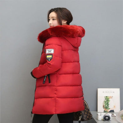 Women Parkas Winter Ladies Casual Long Coats Woman Jackets Winter Women Hooded Cotton Parkas Warm Coat Outwear  plus size