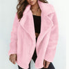 New Women Warm Winter Thicken Fleece Fur Coat Overcoat Outwear Turn Down Collar Cadigan Loose Coats Plus Size Loose Coat Jacket