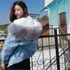 2019Denim Jacket Fashion Warm Women's Winter Motorcycle Velvet Jacket Short Lapels Fur Thick Korean Version Plus Velvet Jacket