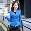 2018 NEW Ladies jacket For women fashionable leather motorcycle For women S slim Bicycle women's coat with zipper