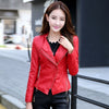 2018 NEW Ladies jacket For women fashionable leather motorcycle For women S slim Bicycle women's coat with zipper