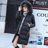 Winter Women's Down Parkas Winter Jacket Big Fur Thick Slim Long Coat Fashion Zipper Hooded Female Long Outerwear  Y64