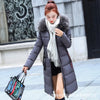 Winter Women's Down Parkas Winter Jacket Big Fur Thick Slim Long Coat Fashion Zipper Hooded Female Long Outerwear  Y64