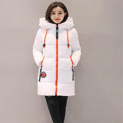 Women Parka 2019 Winter Jacket Coat Hooded Outwear Female Long Parkas Feminine Thick Cotton Padded Lining Lady Basic Coats