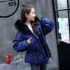 2019 Winter New Cotton-padded Jacket Women Collar Medium and Long Women's Cotton Coat Duck Down Black Jacket Women