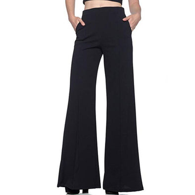 2019 Fashion Women's High Waist pants Solid pants women Loose Wide Long Trousers Flowing Palazzo Pants pantalones de mujer