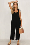 Women Casual Loose Pants Overalls Straps Trousers Women's Sleeveless Solid Jumpsuit Romper Casual  Wide Leg Pants Outfits