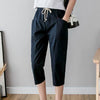 Cotton Linen Pants for Women Trousers Loose Casual Solid Color Women Harem Pants Plus Size Capri Women's Summer