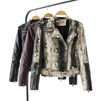 Women's Leather Jacket Motor & Biker PU Fashion Faux Leather Jacket For Female 2019 Spring New S M L XL High Quality