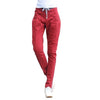 Women' s Thin Elastic Stretch Radish JeansPants Drawstring Waist Jogger Pants Casual Trousers Pencil Harem Pants Jeans Female